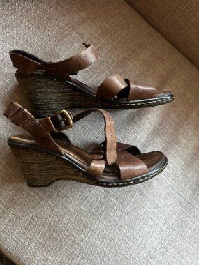 Børn Brown leather sandals, good used condition, size 7/38